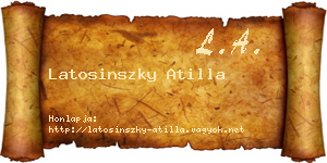 Latosinszky Atilla névjegykártya